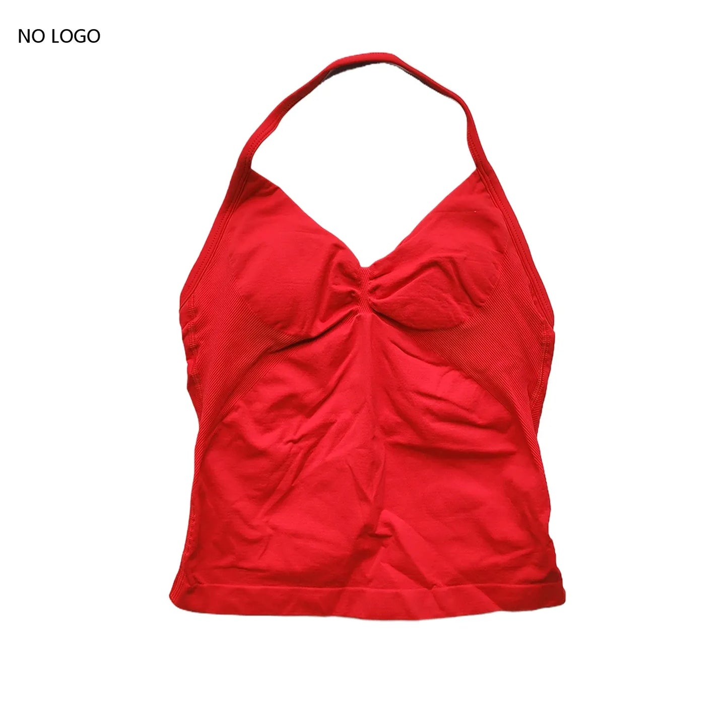 ARFTE Longline Strappy Gym Top Backless Gym Clothes Women Scrunch Built-in Bra With Removable Cups Yoga Tank Tops