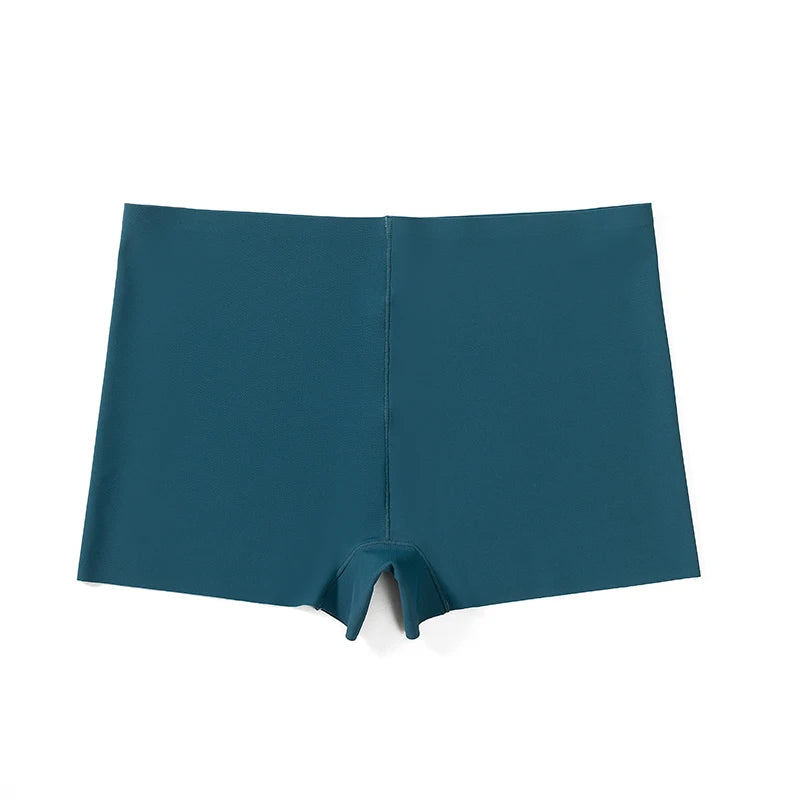 BZEL 4PCS Women's Panties Seamless Boxers Breathable Lingerie Comfortable Boyshorts Silk Satin Underwear Woman Sports Underpants