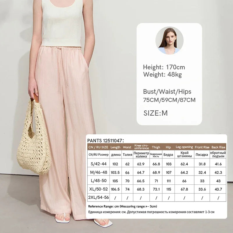 AMII Minimalism Shirt Pants For Women 2025 Spring New Casual Basic Shirt Sold Separate Straight Long Wide Leg Pants 12511048