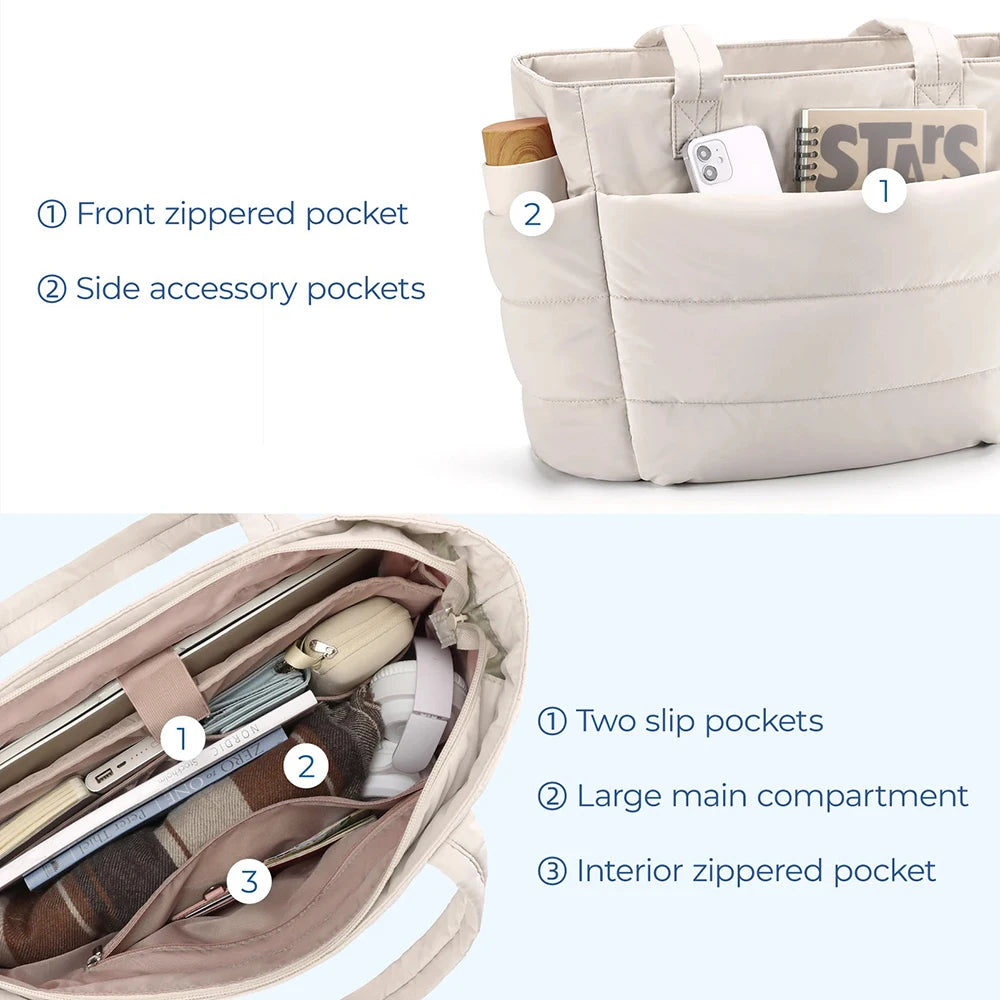 Women's Handbag, Lightweight And Fluffy Tote Bag, Suitable For Travel, Work, Beach, Gym, Large Capacity And Easy To Carry