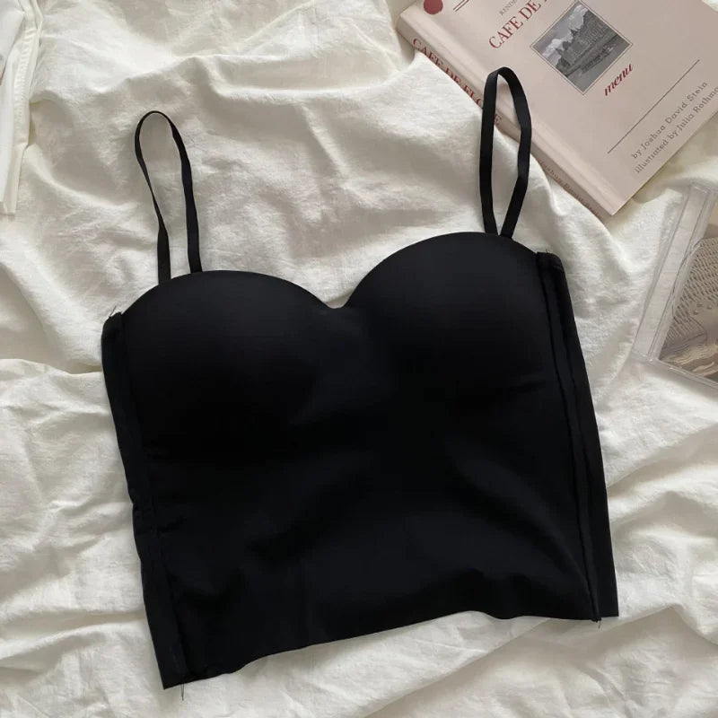 4 Colors Camisole for Women Fitness Crop Tops Mujer Ropa Summer Elegant Sexy All-match Casual Топ Женский Aesthetic Solid New