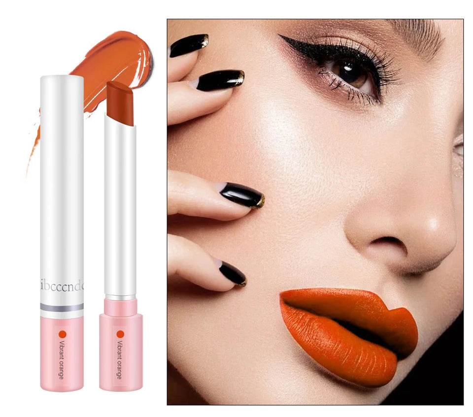 4 pcs/set Cigarette Lipstick Set Long Lasting Lip Glaze Matte Lip Gloss Waterproof Lip Stick Tube Nude Lip Tint Makeup Cosmetics