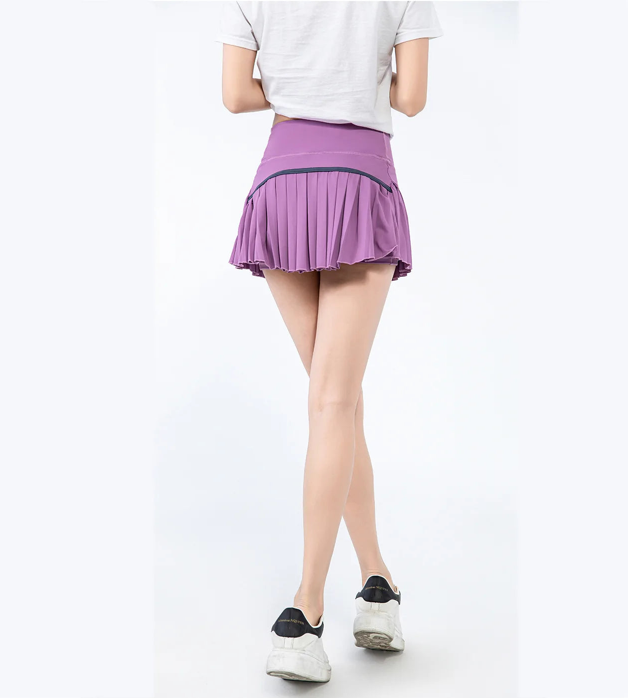fashionable summer sports shorts women's pleated skirt anti glare short skirt running outdoor fitness breathable tennis skirt