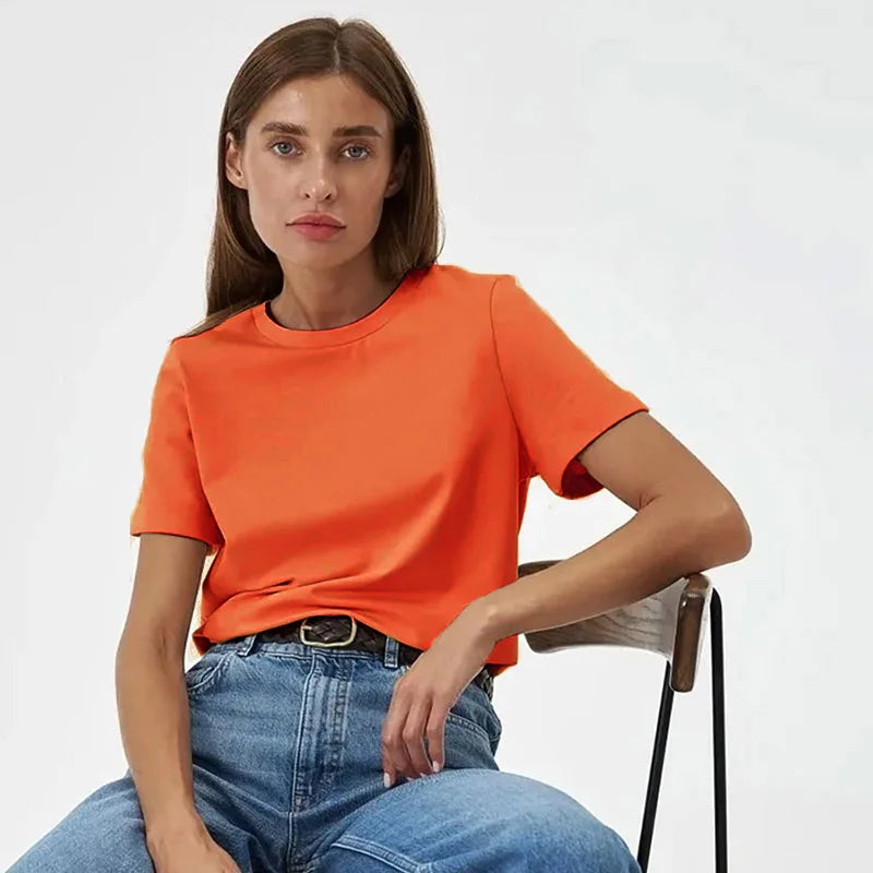 3XL 4XL 100% Cotton Women's T shirt ,Oversized Casual Solid Tees,Short Sleeve Summer Top,Plain Streetwear Quality Basic Clothing