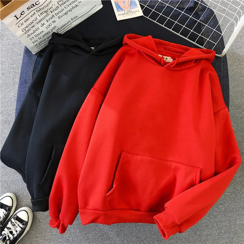 Casual Womens Solid Hoodie