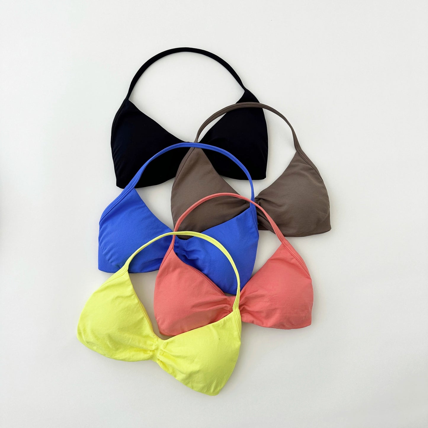 ARFTE Sports Bra Strappy Backless Yoga Gym Bra Removable Cups Women Workout Clothing Gym Top Halter Sport Bras