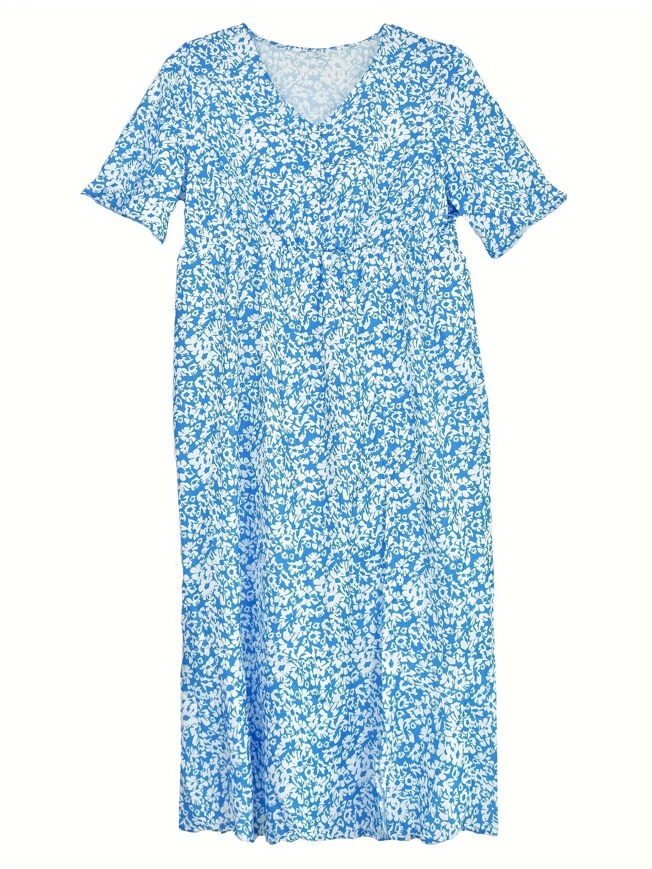 Women's Oversized Woven Dress Casual Bohemian Maxi Summer A-Line Long Dress with Pockets Full Length Clothing