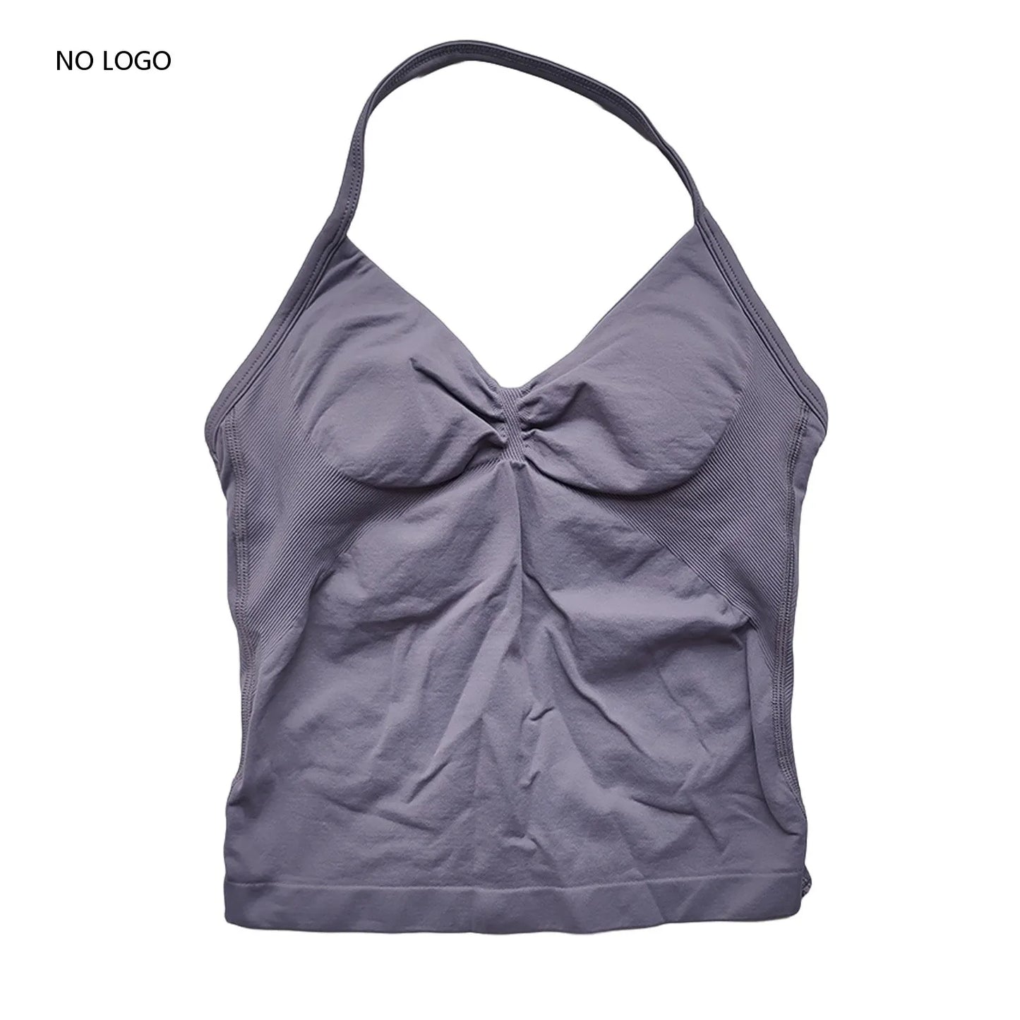 ARFTE Longline Strappy Gym Top Backless Gym Clothes Women Scrunch Built-in Bra With Removable Cups Yoga Tank Tops