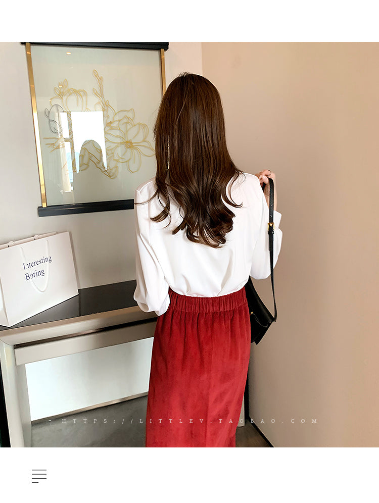 Spring Autumn Casual Chiffon Shirt Women Office Lady Shirts Fashion Female Long Sleeve Loose Solid Blouse Tops S-4XL
