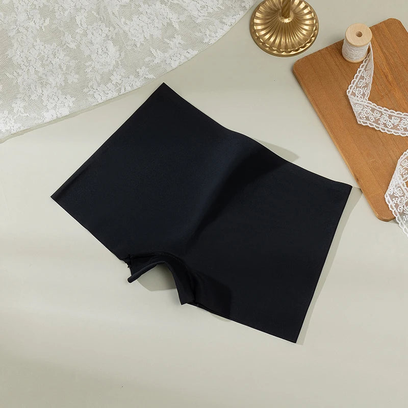 BZEL 4PCS Women's Panties Seamless Boxers Breathable Lingerie Comfortable Boyshorts Silk Satin Underwear Woman Sports Underpants