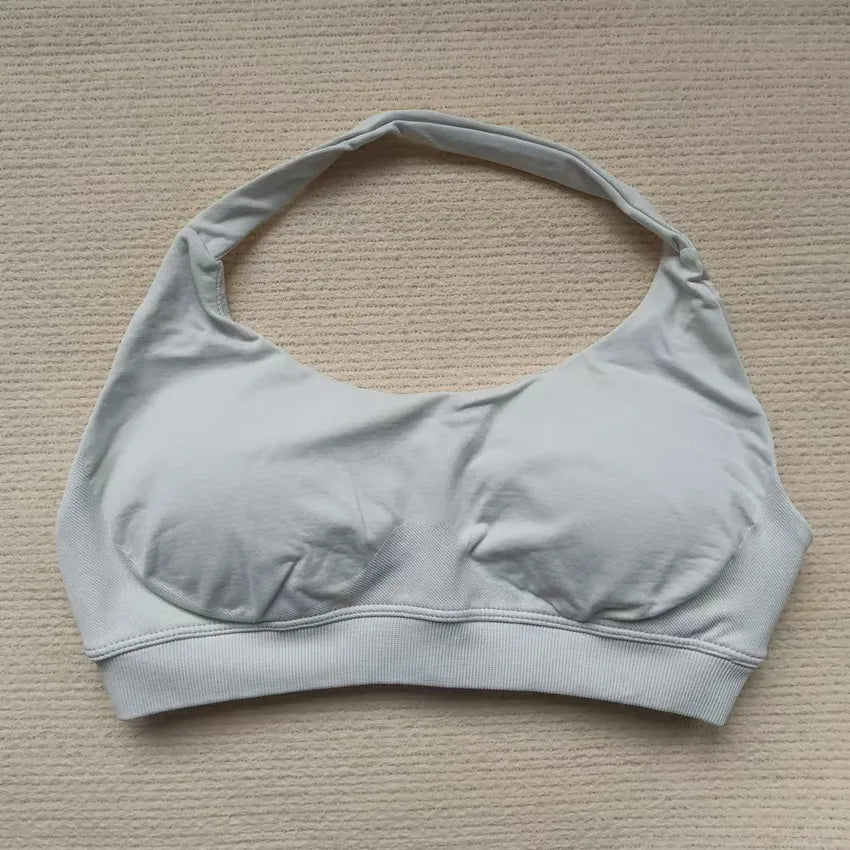 HBC Women's Sports Bra High Elastic Halter Top Push-up Fitness Workout Underwear Seamless Gym Tops Yoga Bra