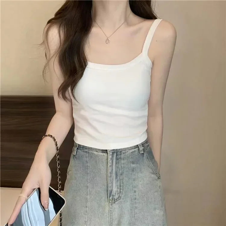 Crop Top Women Sexy Sleeveless Tops Fashion Female Underwear Lady's Camisole Girl Basic T-shirt Vest Lingerie Bras Tube Tops New