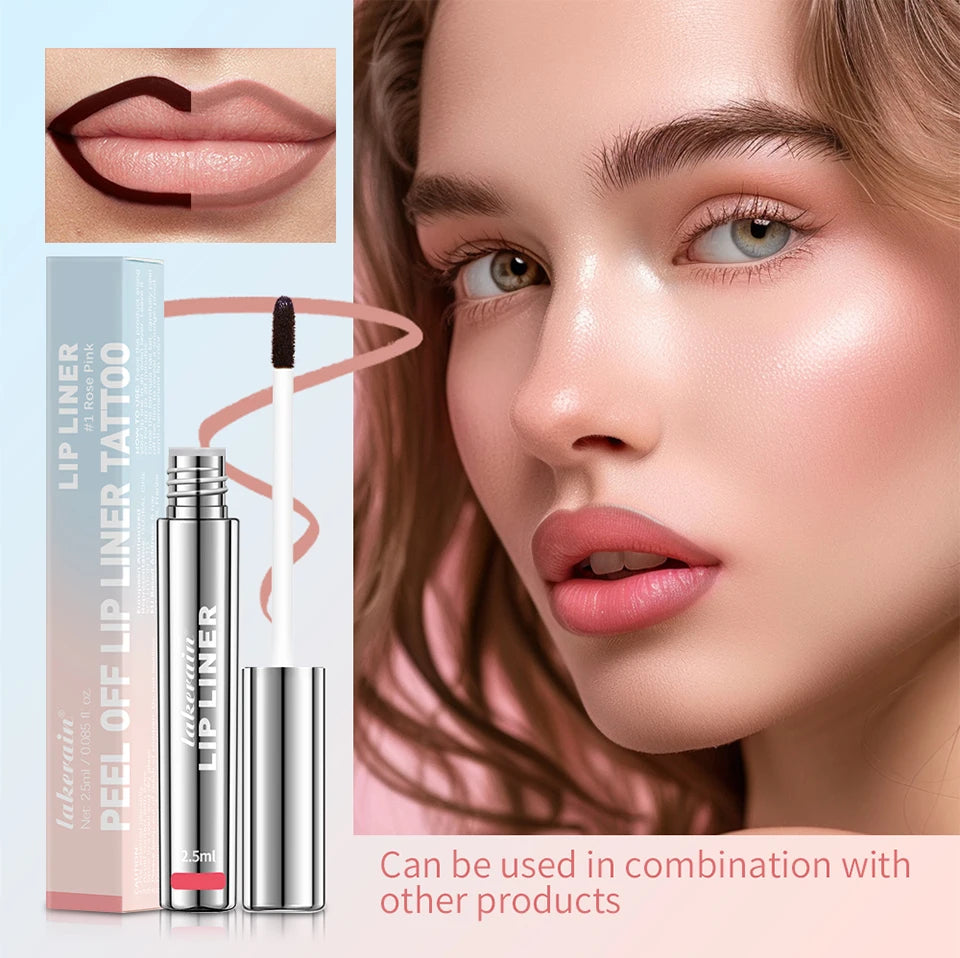 4Color Peel Off Lip Liner Tattoo Waterproof Long Lasting Matte Non-Stick Fading Lip Tint Sexy Red Contour Lips Make Up Cosmetics