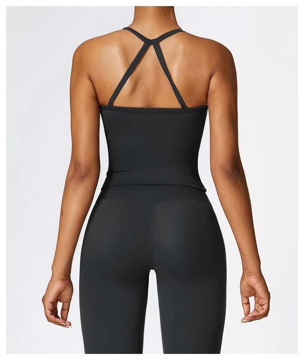 Women Cross Back Yoga Sports Bra Breathable Shock Proof Gym Workout Fitness Push up Top Yoga Running Active Sportswear Vest Bra