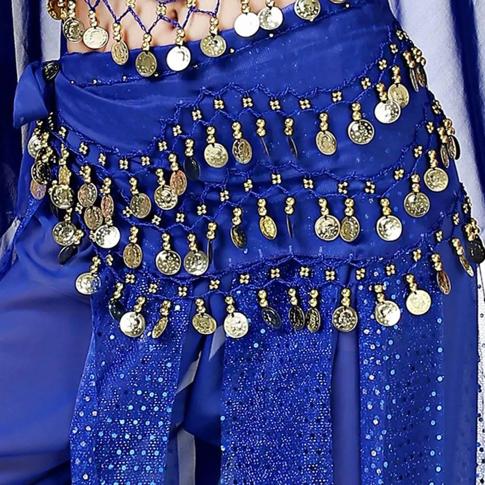 Thailand/India/Arab Dancer Skirt Women Sexy Belly Dance Hip Scarf Wrap Belt Dancer Skirt Female Show Sequins Tassels Costumes