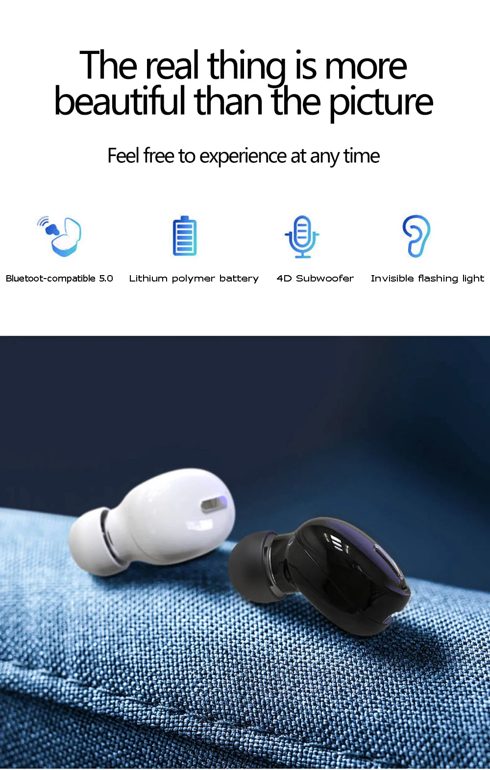 X9 Wireless Earphone Bluetooth-compatible 5.0 With Mic Single in-Ear Sports Headset For Xiaomi Huawei Stereo Sound Headphones