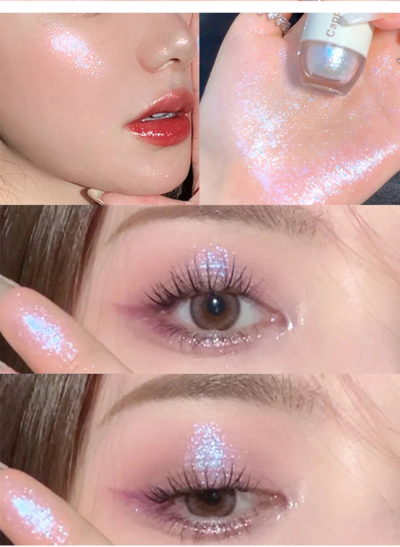 Cappuvini Star Dots eye shadow Liquid Pearlescent Fine Flashing Easy to Dizzy High gloss Cubs Bowling Ball Liquid eye shadow