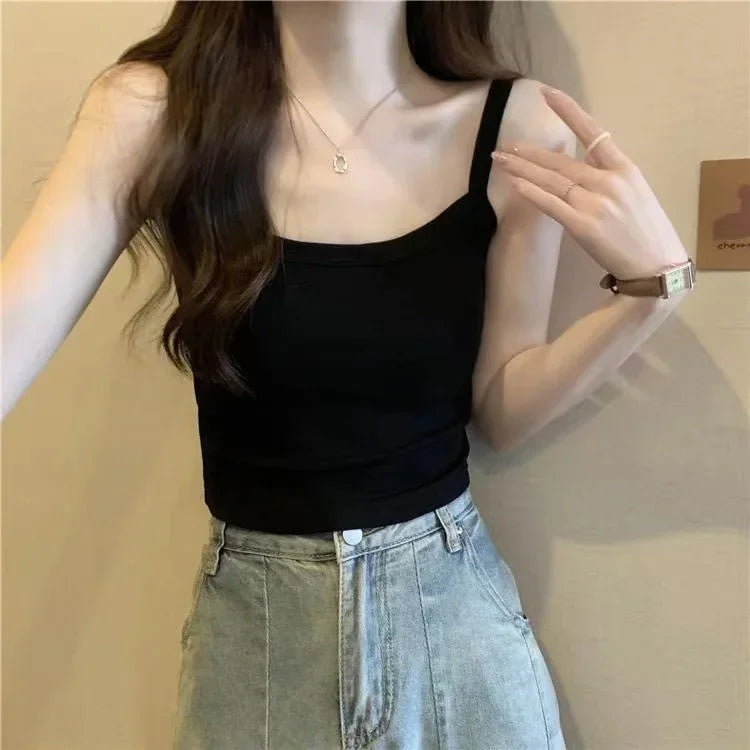 Crop Top Women Sexy Sleeveless Tops Fashion Female Underwear Lady's Camisole Girl Basic T-shirt Vest Lingerie Bras Tube Tops New
