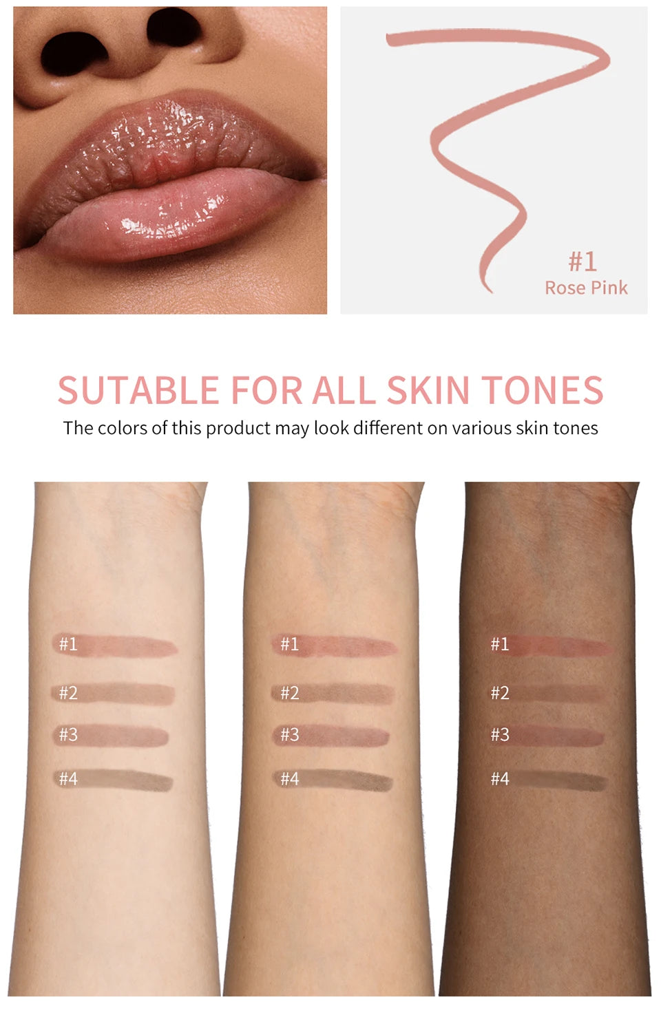 4Color Peel Off Lip Liner Tattoo Waterproof Long Lasting Matte Non-Stick Fading Lip Tint Sexy Red Contour Lips Make Up Cosmetics