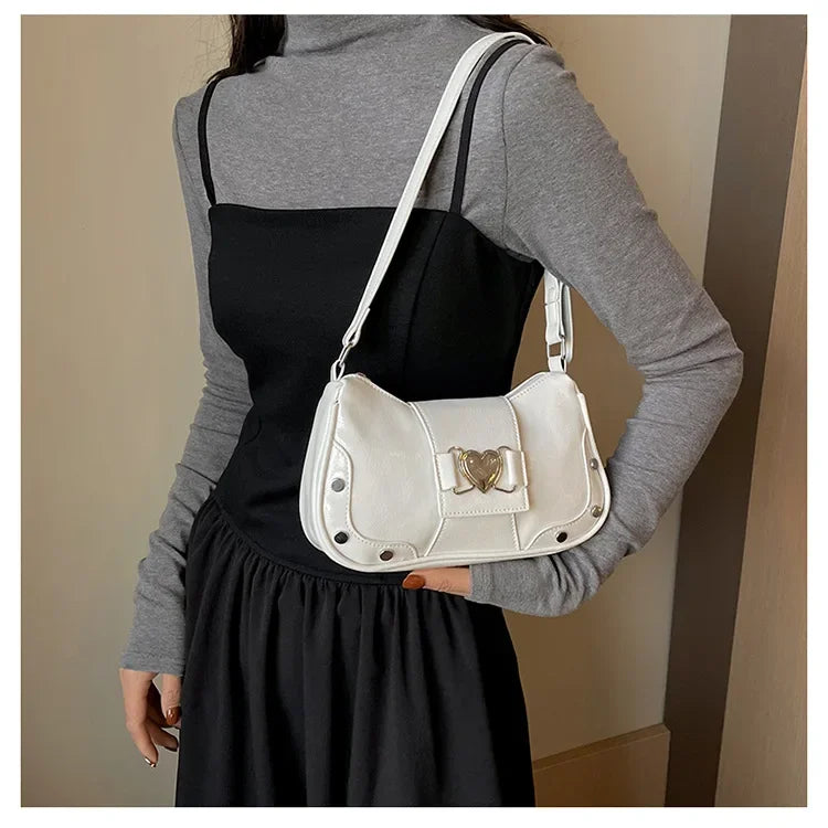 Trendy Bow Shoulder Bag Handbag Casual Underarm Bag Daily Commuting Bags PU Leather Lady Banquet Bag Business Women's Bags