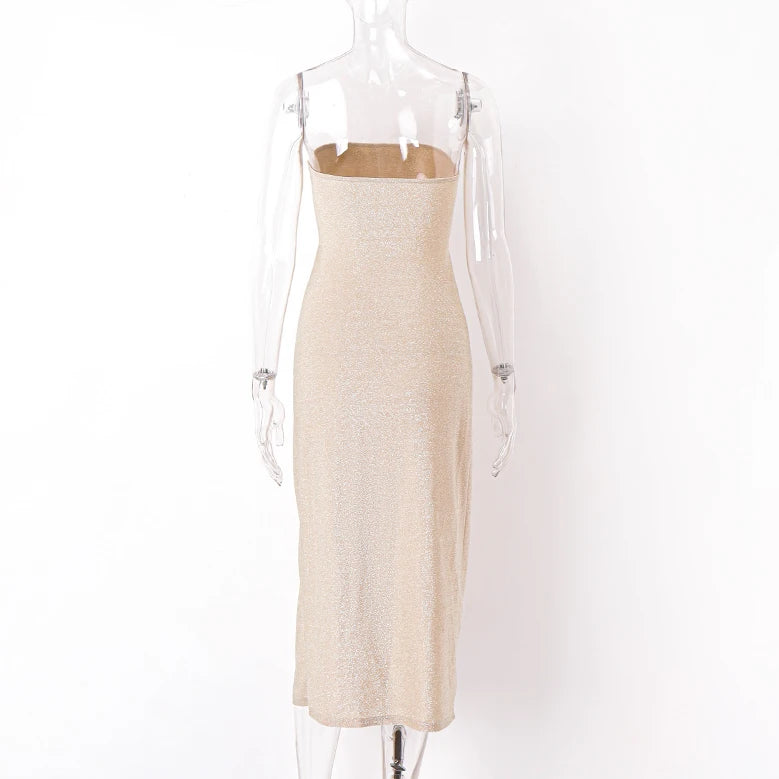 WhereMery Sexy Sleeveless Slit Dress Hollow Out Elegant Skinny Women Long Dresses Summer 2024 Fashion Ladies Party Club Vestidos