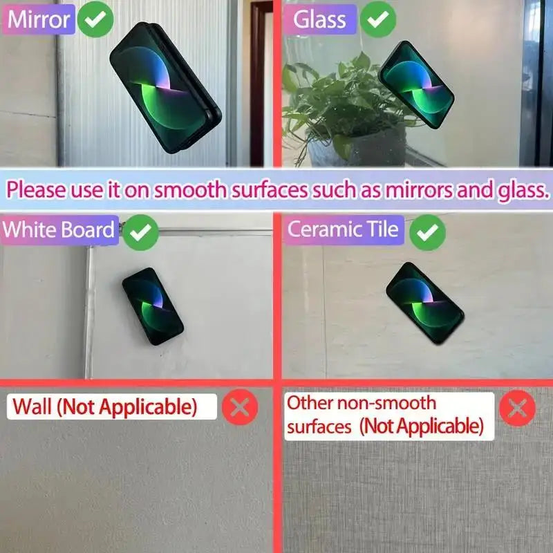 Silicone 24 Suction Phone Holder Multifunctional Suction Cup Mat Wall Stand Anti-Slip Single Sided Case Glue Mount Back Stickers