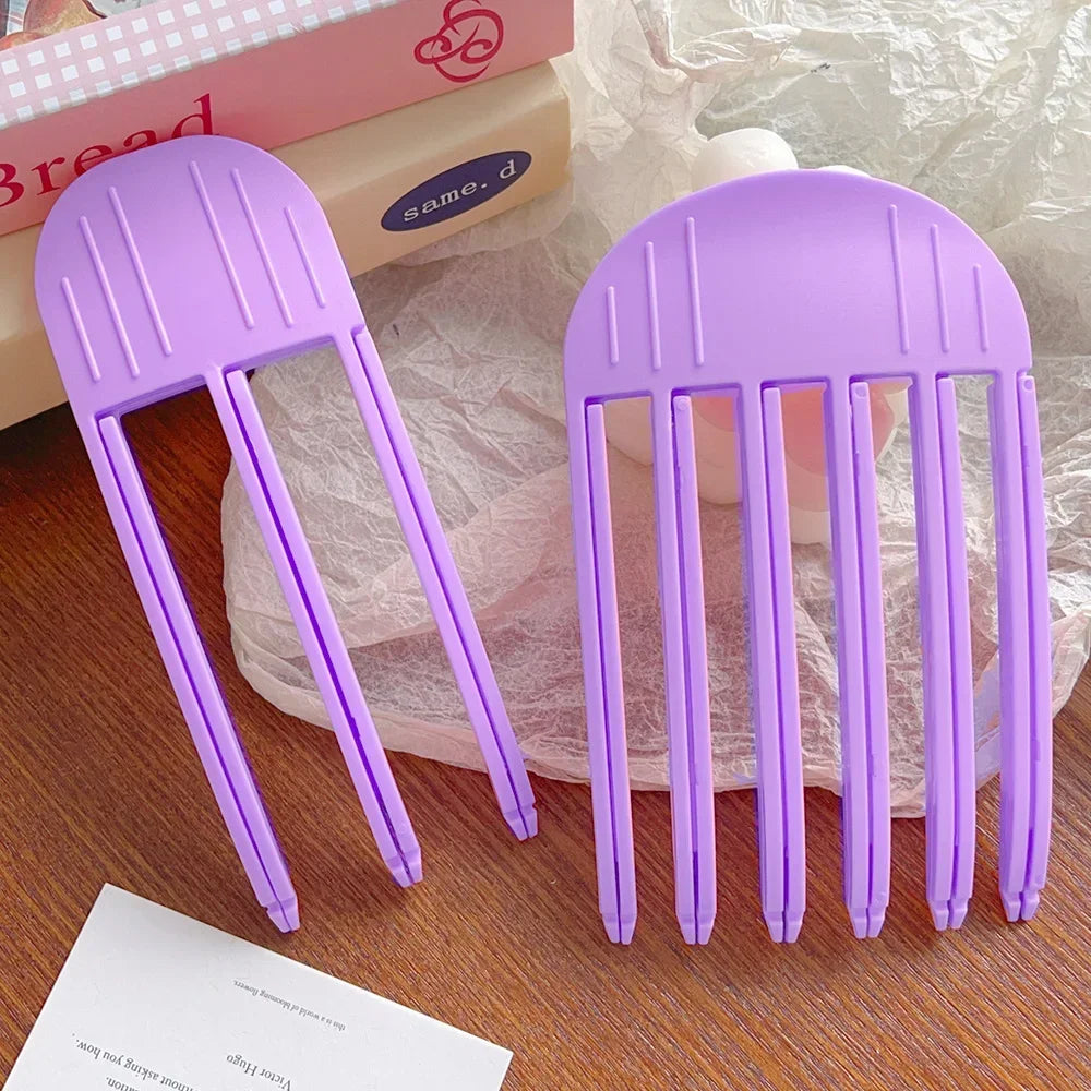 1/2pcs Korean Fluffy Hair Roots Clips Comb Lazy Hair Top Styling Curling Barrel Portable Hairs Clip Volume Wind Sculpting Comb