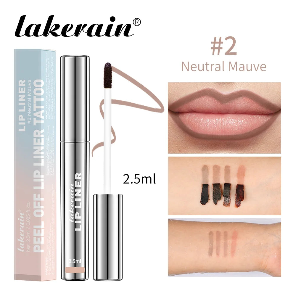4Color Peel Off Lip Liner Tattoo Waterproof Long Lasting Matte Non-Stick Fading Lip Tint Sexy Red Contour Lips Make Up Cosmetics