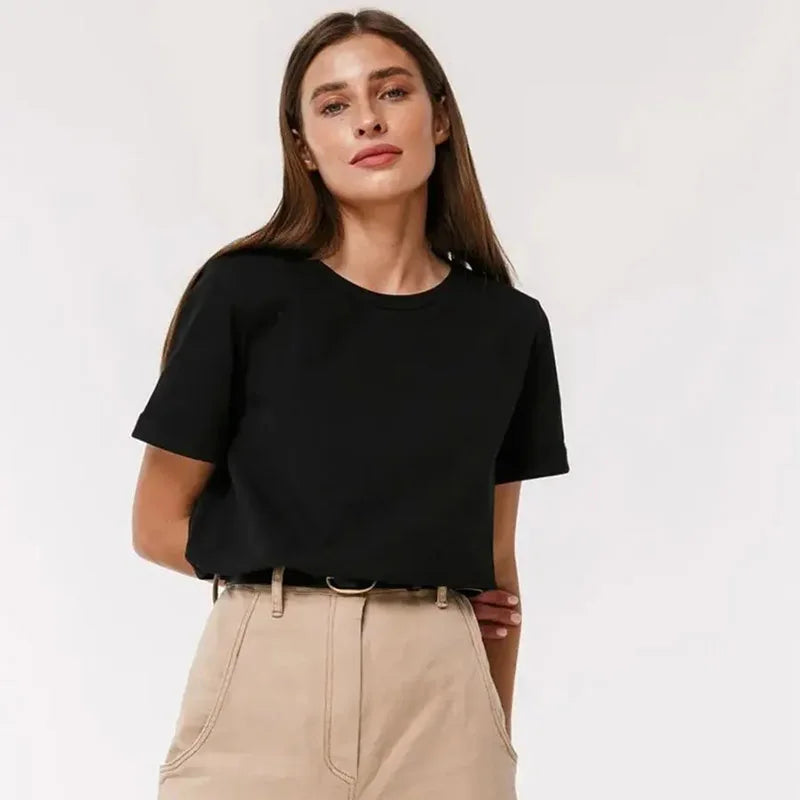3XL 4XL 100% Cotton Women's T shirt ,Oversized Casual Solid Tees,Short Sleeve Summer Top,Plain Streetwear Quality Basic Clothing