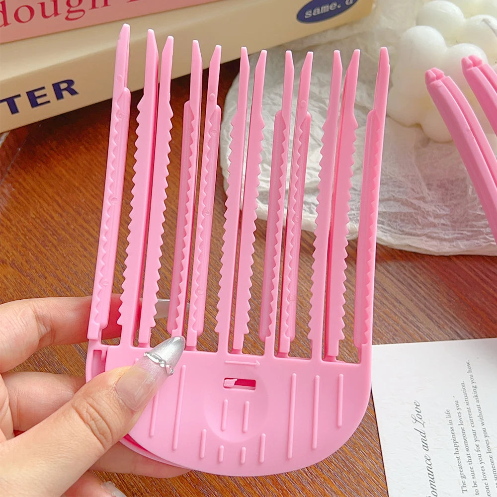 1/2pcs Korean Fluffy Hair Roots Clips Comb Lazy Hair Top Styling Curling Barrel Portable Hairs Clip Volume Wind Sculpting Comb