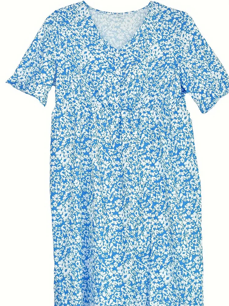 Women's Oversized Woven Dress Casual Bohemian Maxi Summer A-Line Long Dress with Pockets Full Length Clothing