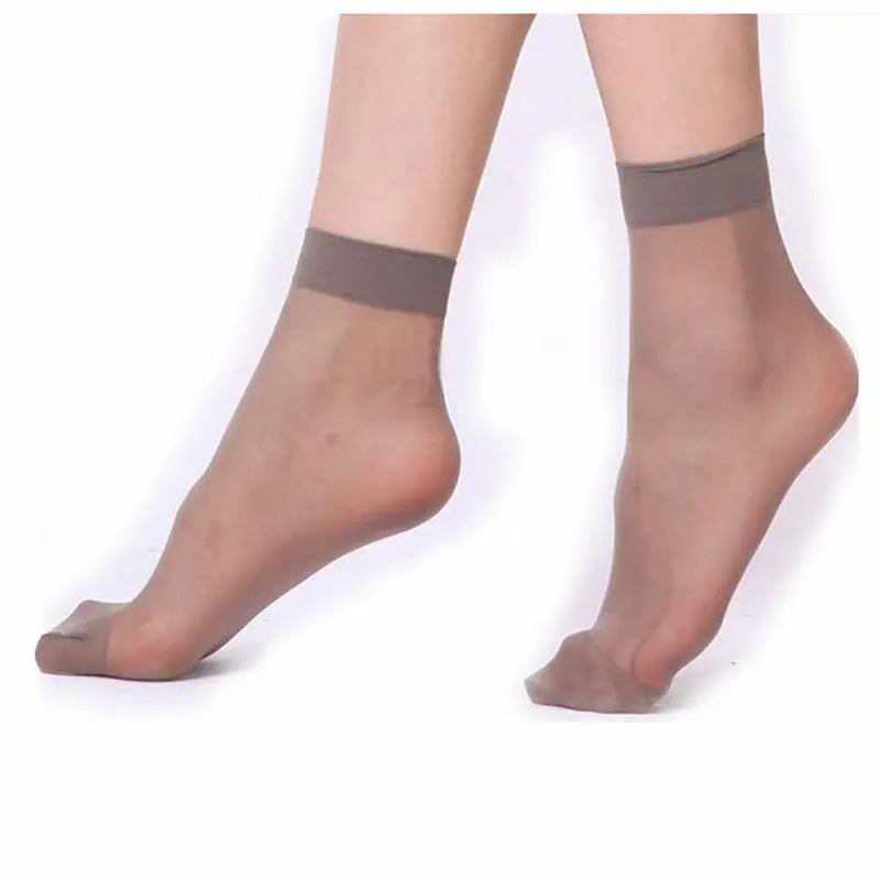 10pairs-50Pairs Transparent Summer Socks Ultrathin Women Nylon Ladies Female Short Ankle Meias Elastic Crystal Spring Silk Sox