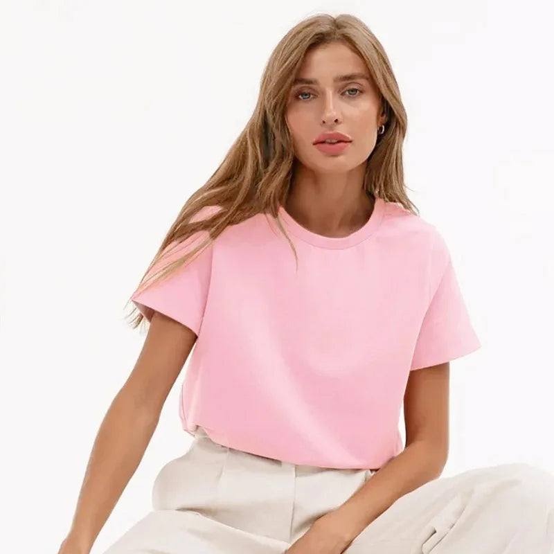 3XL 4XL 100% Cotton Women's T shirt ,Oversized Casual Solid Tees,Short Sleeve Summer Top,Plain Streetwear Quality Basic Clothing