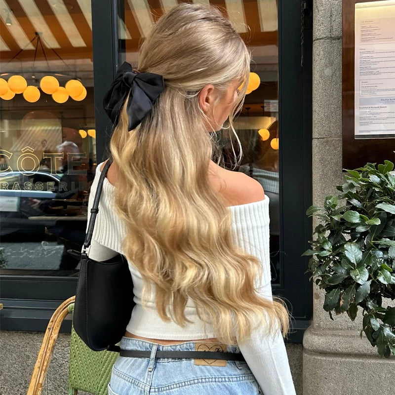 WhereMery Elegant Off Shoulder Ribbed Crop Tops Summer Fashion Casual Solid Skinny Long Sleeve Women's Gentle Y2K Tight T-shirts