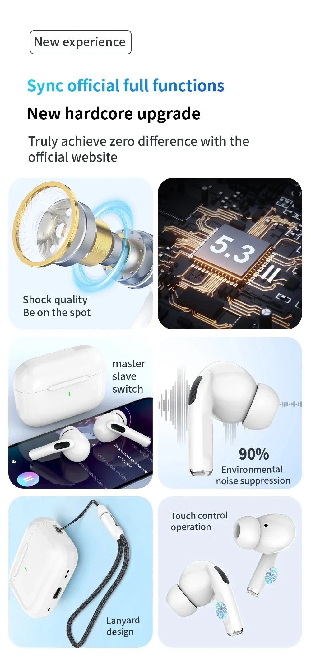 2025 New Air pro bluetooth earphones Bluetooth 5.3 auriculares Earbuds Gaming Headset For iPhone Apple Xiaomi Android phone
