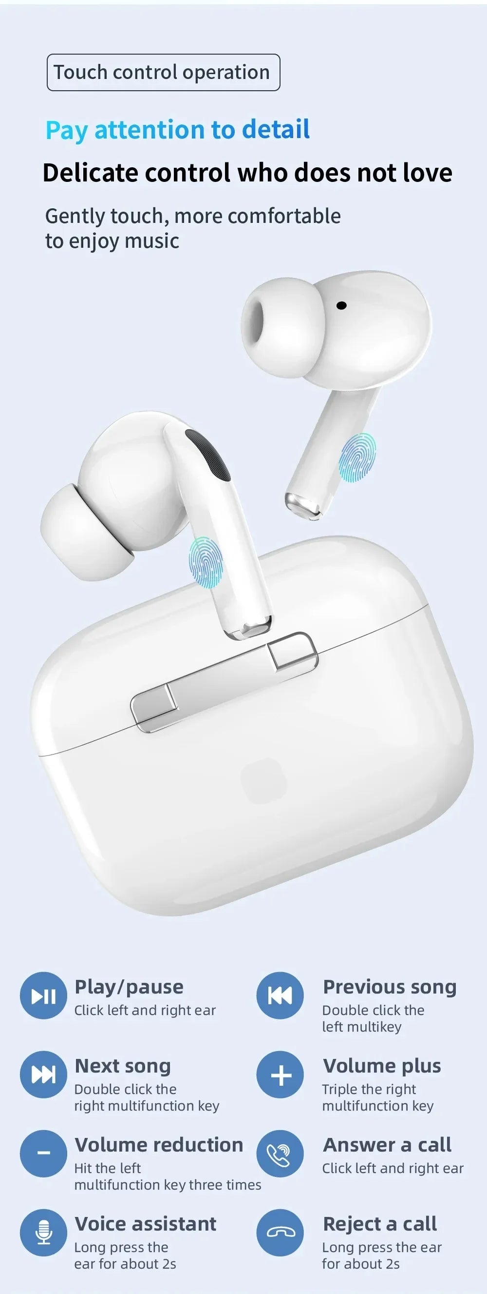 2025 New Air pro bluetooth earphones Bluetooth 5.3 auriculares Earbuds Gaming Headset For iPhone Apple Xiaomi Android phone