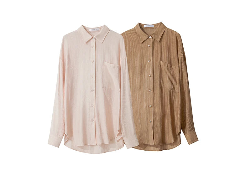 AMII Minimalism Shirt Pants For Women 2025 Spring New Casual Basic Shirt Sold Separate Straight Long Wide Leg Pants 12511048
