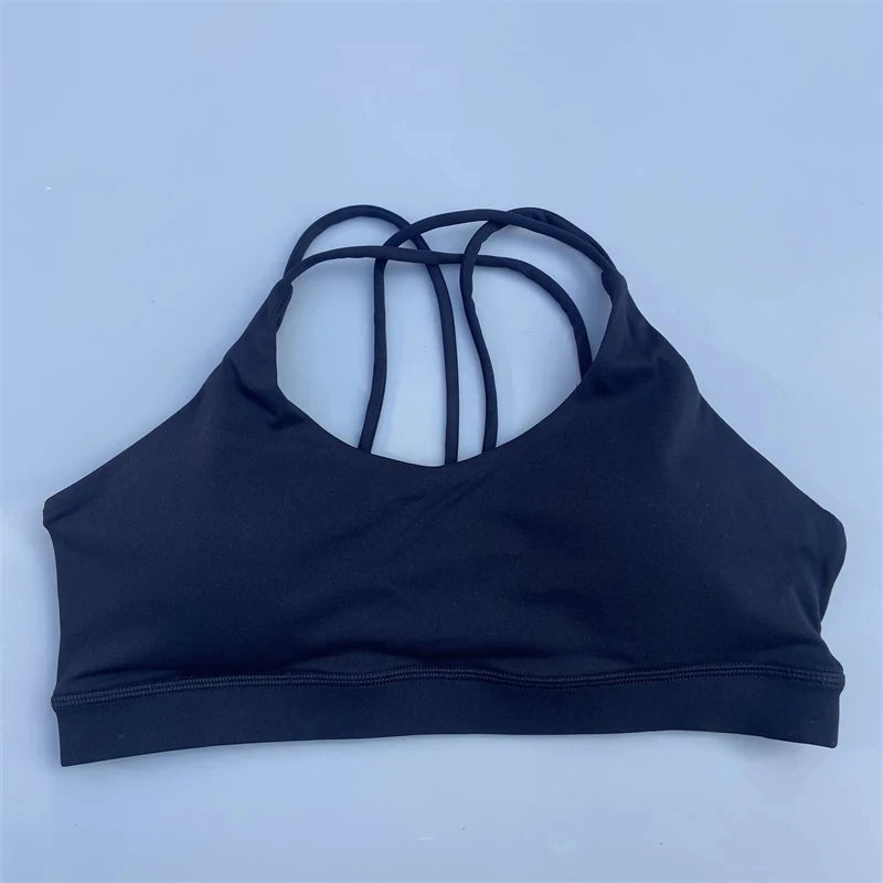 Solid Color soft high strength Women Fitness Bra Tight Sport Top Comprehensive Training Gym Yoga Underwear Tight With Chest Pad