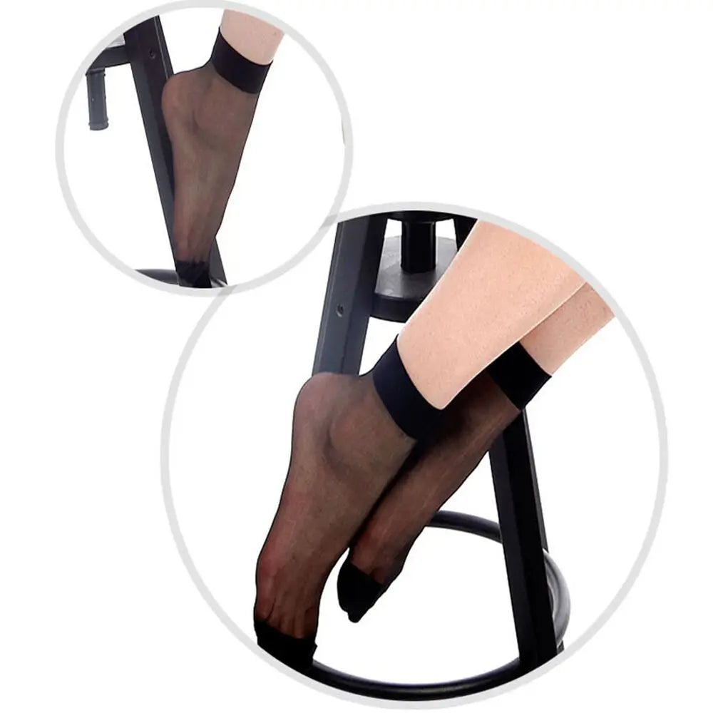 10pairs-50Pairs Transparent Summer Socks Ultrathin Women Nylon Ladies Female Short Ankle Meias Elastic Crystal Spring Silk Sox