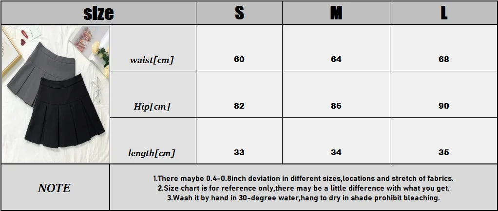Vintage Gray Pleated Skirt Women Kawaii High Waist Mini Skirts Korean Fashion School Uniform Harajuku Streetwear Spring
