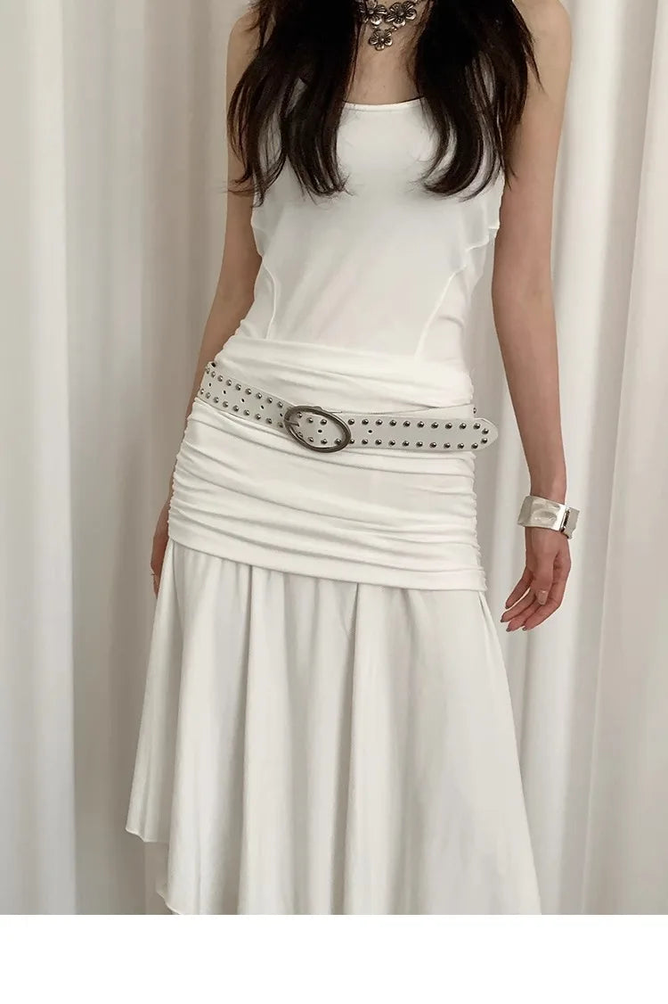Bohemian Rivet Belt Women 2024 New High-End Design Niche With Dress Y2K Belt Trend