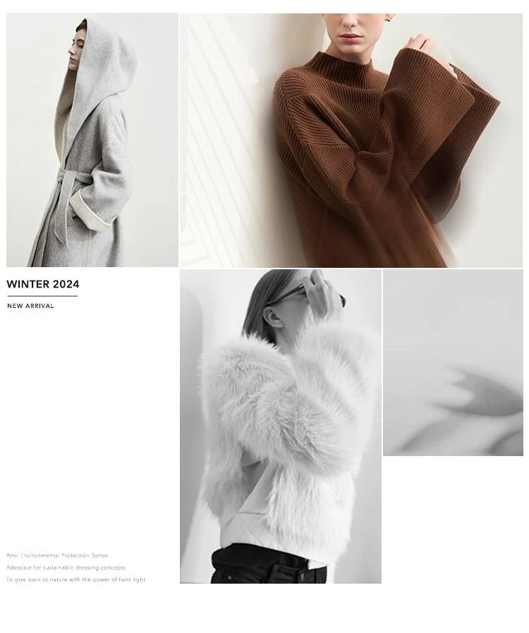 AMII Minimalist Long Sweater Cardigan For Women 2025 Spring New Casual Office Lady Knitted Coats Loose Female Cardigan 12551045