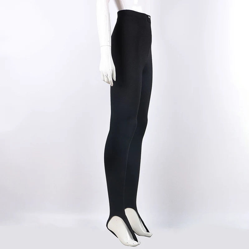Korean Fashion Winter Black High Waisted Skinny Y2K Women Pants Sexy Glitter Casual Club 2022 Leggings Pants Long