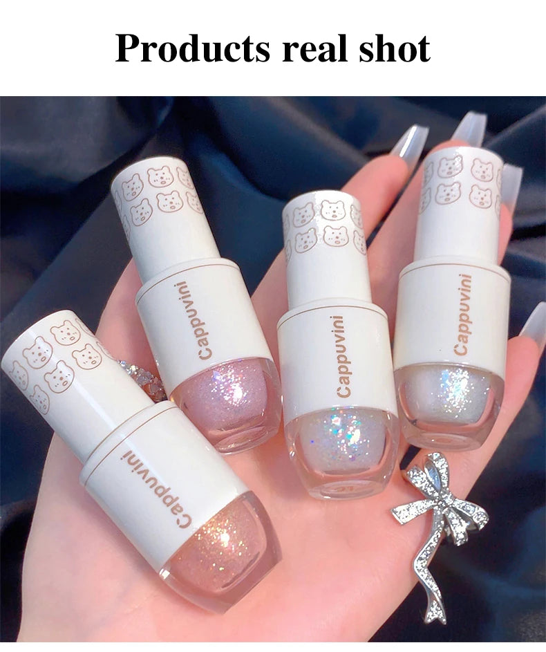 Cappuvini Star Dots eye shadow Liquid Pearlescent Fine Flashing Easy to Dizzy High gloss Cubs Bowling Ball Liquid eye shadow