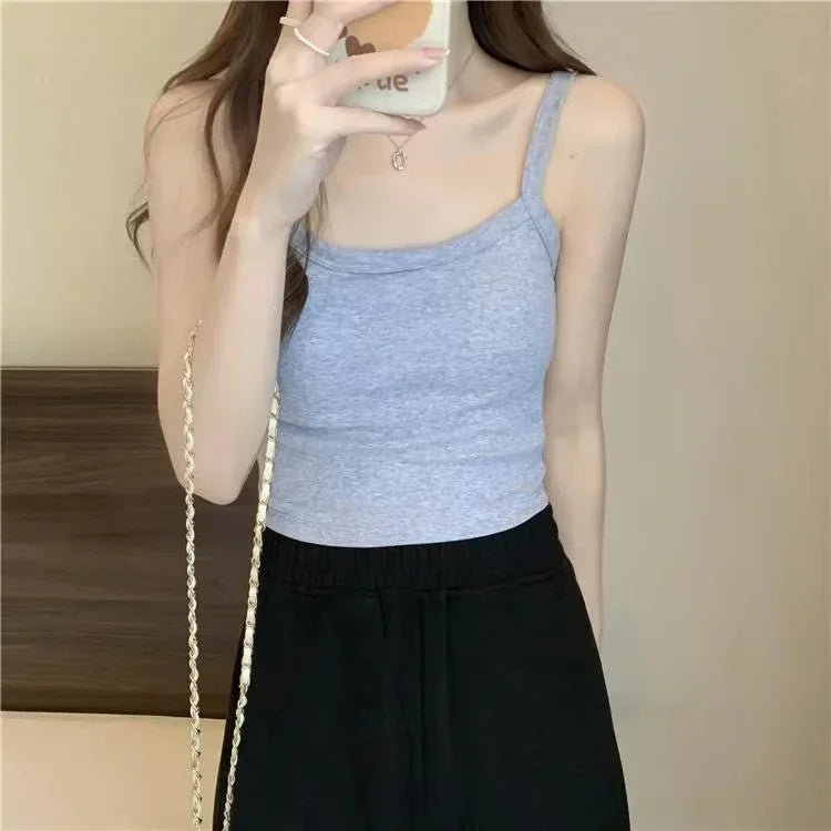 Crop Top Women Sexy Sleeveless Tops Fashion Female Underwear Lady's Camisole Girl Basic T-shirt Vest Lingerie Bras Tube Tops New
