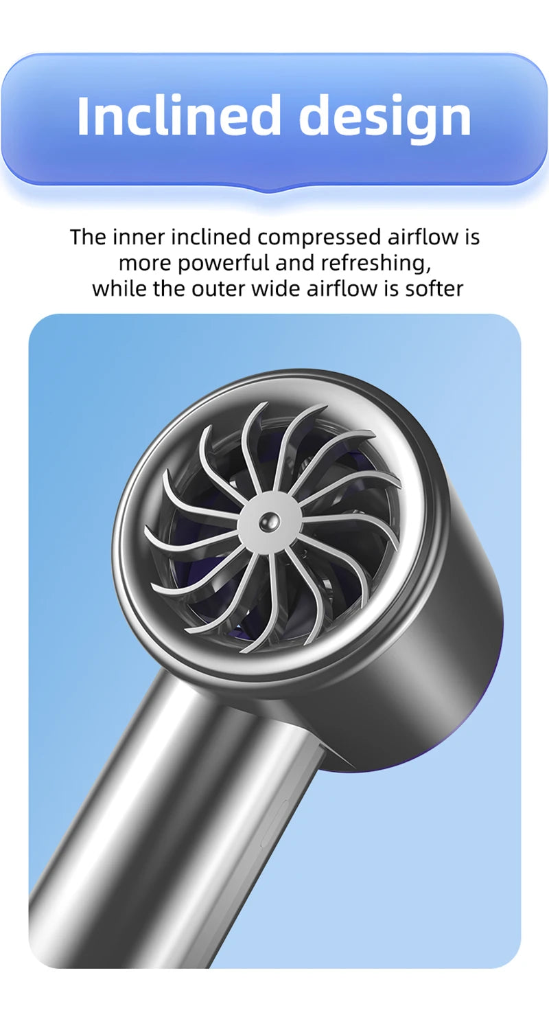 Xiaomi Handheld Portable Fan 100 Wind Speeds Adjustable Usb Charging Mini Outdoor Portable Turbo Long-lasting High Speed Fan