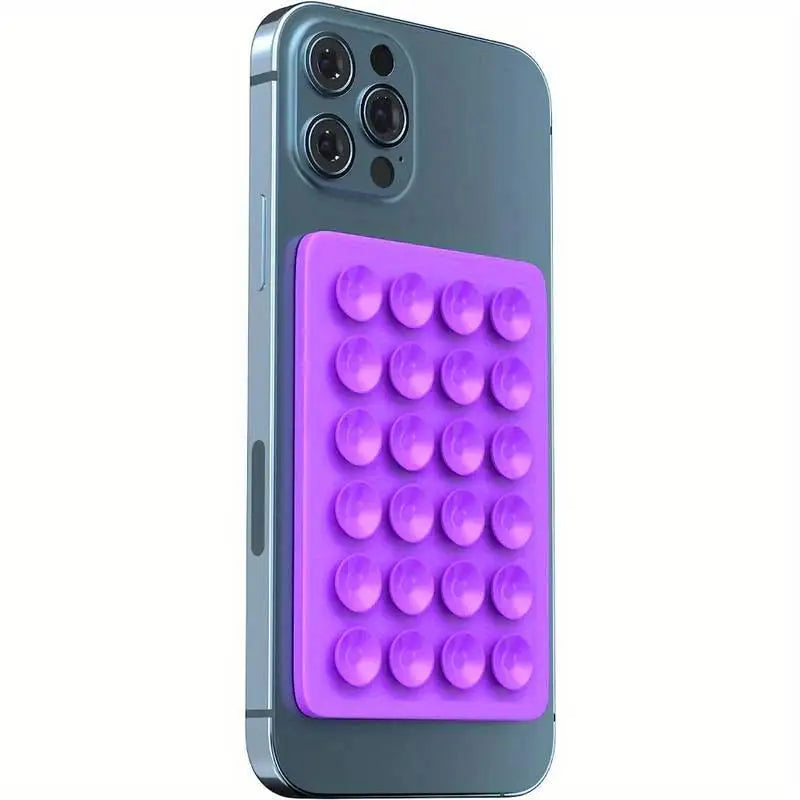 Silicone 24 Suction Phone Holder Multifunctional Suction Cup Mat Wall Stand Anti-Slip Single Sided Case Glue Mount Back Stickers