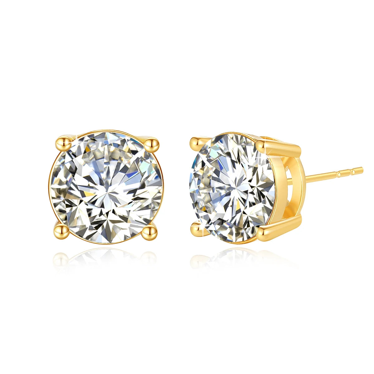 Szjinao 2025 Trending Earrings Moissanite Gold 18k Real Original With Certificate Wedding Luxury Jewelry For Women Wholesale Hot