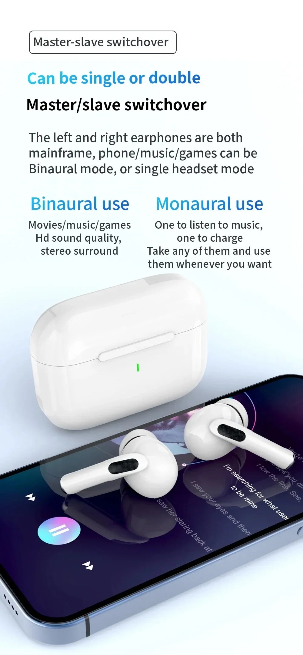 2025 New Air pro bluetooth earphones Bluetooth 5.3 auriculares Earbuds Gaming Headset For iPhone Apple Xiaomi Android phone