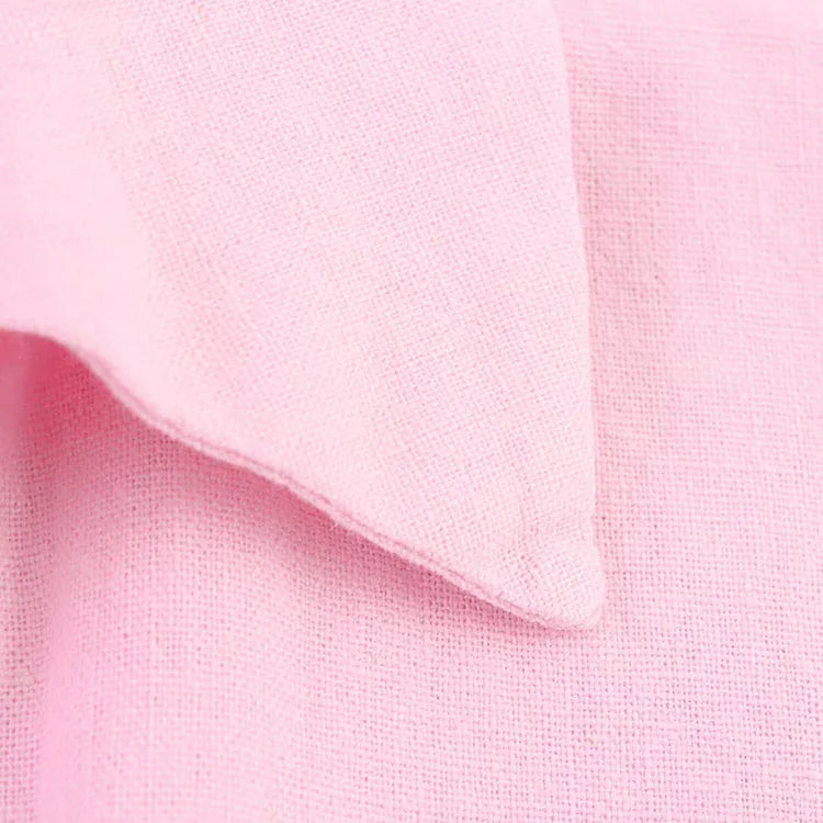 HipSeam Wide Sleeved Shirt Women Spring Asymmetric Hem Button Women's Shirts Simple Lady Johnny Collar Linen Shirts & Blouses